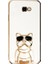 Samsung Galaxy J7 Prime Kılıf Kamera Korumalı Köpek Desenli Standlı Silikon Beyaz 1