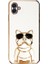 Samsung Galaxy A04E Kılıf Kamera Korumalı Köpek Desenli Standlı Silikon Beyaz 1