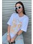 Kadın Star Platina Jojo Baskılı Oversize T-Shirt 5