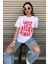 Love You Ever Baskılı Beyaz Logo Oversize T-Shirt 2