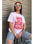 Love You Ever Baskılı Beyaz Logo Oversize T-Shirt 3