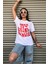 Love You Ever Baskılı Beyaz Logo Oversize T-Shirt 5