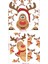 Noel Christmas Yılbaşı Geyikleri Dekoratif Sticker Seti 2