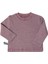 Organik Uzun Kollu Tshirtbordo Melanj Çizgili 1
