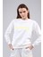 Fancy Kadın Bisiklet Yaka Nakış Detaylı Sweatshirt Şort İkili Takım 4