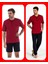 Pierre Cardin 5370 Bordo 3 Lü Pijama Şort Takım 1