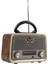 301 Ahşap/kahve Usb-Tf Bluetooth 3 Band Klasik Radyo 1