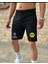 Yeni Sezon Champions League Baskılı Takım Logolu Yazlık Siyah Şort 1