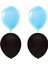 Siyah -Açık Mavi Pastel Lateks Balon -50 Adet Balon Zinciri ve Pompası Hediye 1