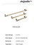 Doğanlar Dragon 192 mm Mobilya Kulp Antik Sarı Olifka 3