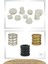 Şamdan Dekoratif Mumluk Beyaz Şamdan Set 3 Lü (Üçlü) Tealight ve Uzun Mum Uyumlu Spiral Model 5