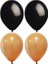 Siyah Karamel Pastel Lateks Balon -50 Adet Balon Zinciri ve Pompası Hediye 1
