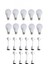 Muhafazalı Porselen Asma Duy Takımı 10W LED Ampül 10'lu Set Paket 1
