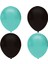 Siyah -Su Yeşili Pastel Lateks Balon -75 Adet Balon Zinciri ve Pompası Hediye 1