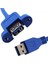 4799 USB 3.0 Panel Tipi Vida Girişli Dişi Erkek Uzatma Kablosu 2 Metre 3