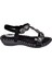 Taşlı Comfort Kadın Sandalet GJ-1501 Siyah 2