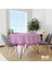 Purple Alley Desenli Yuvarlak Süet Dertsiz Masa Örtüsü 1