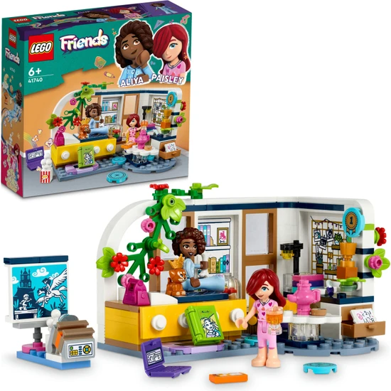 LEGO® Friends Aliya'nın Odası 41740 - 6 Yaş ve Üzeri Çocuklar Için 2 Mini Bebek Karakteri Içeren Yaratıcı Oyuncak Yapım Seti (209 Parça)