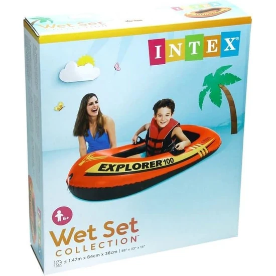 Oyuncakmatik Intex Explorer 100 Çocuk Havuz Şişme Bot 147 x 84 Cm.