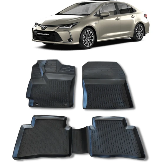 Wöller Toyota Corolla Paspas 2019 2024 Arası Uyumlu 3D Havuzlu Wöller Paspas
