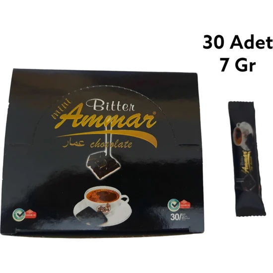 Ammar Kahve Yanı Bitter Çikolata 30X7GR