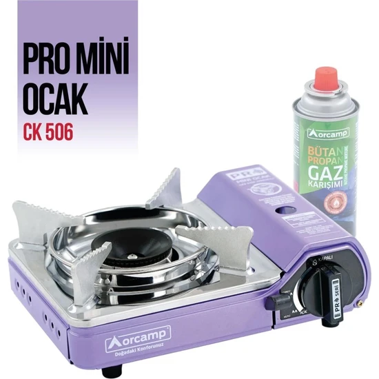 Orcamp Tekli Çantalı Mini Portatif Ocak Mor CK-506