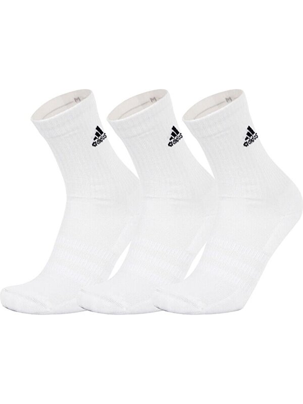 adidas HT3446 Yastıklamalı 3lü Beyaz Spor Çorap