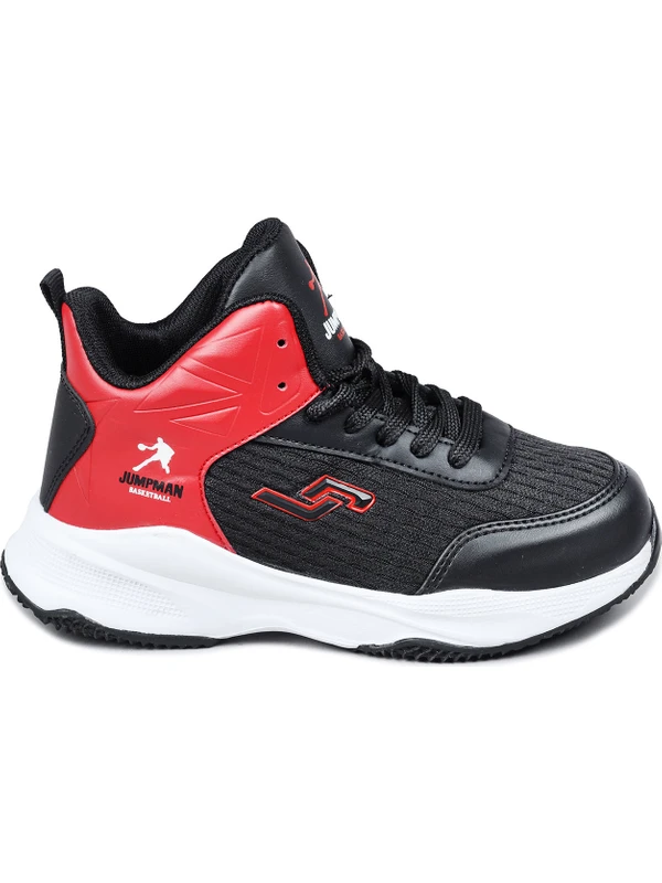 Jump 28119 Siyah - Kırmızı Çocuk Basketbol Ayakkabısı