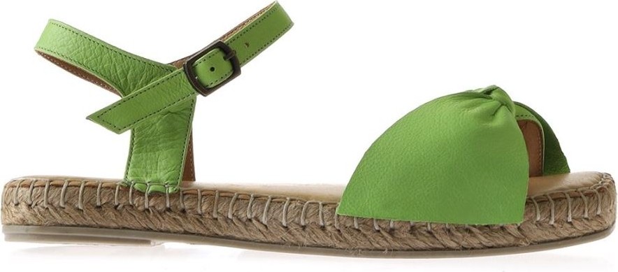 Bueno Shoes Yeşil Deri Kadın Espadril Sandalet 01WU5206 görsel 2