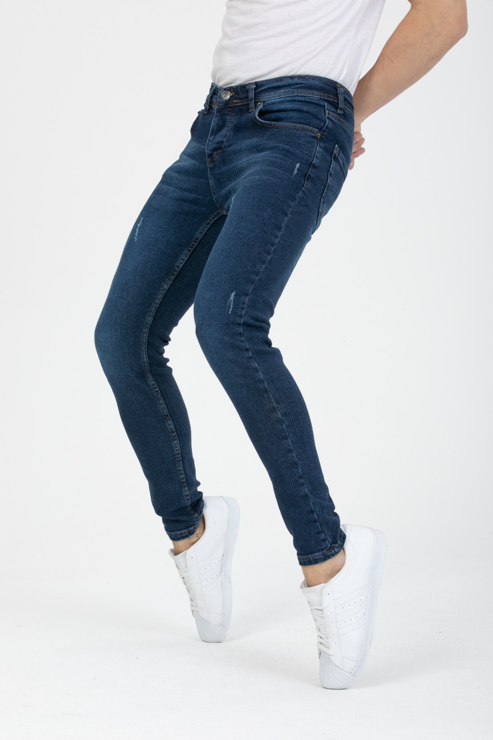 OneZero Erkek Yeşil Destroy Skinny Fit Jeans görsel 2