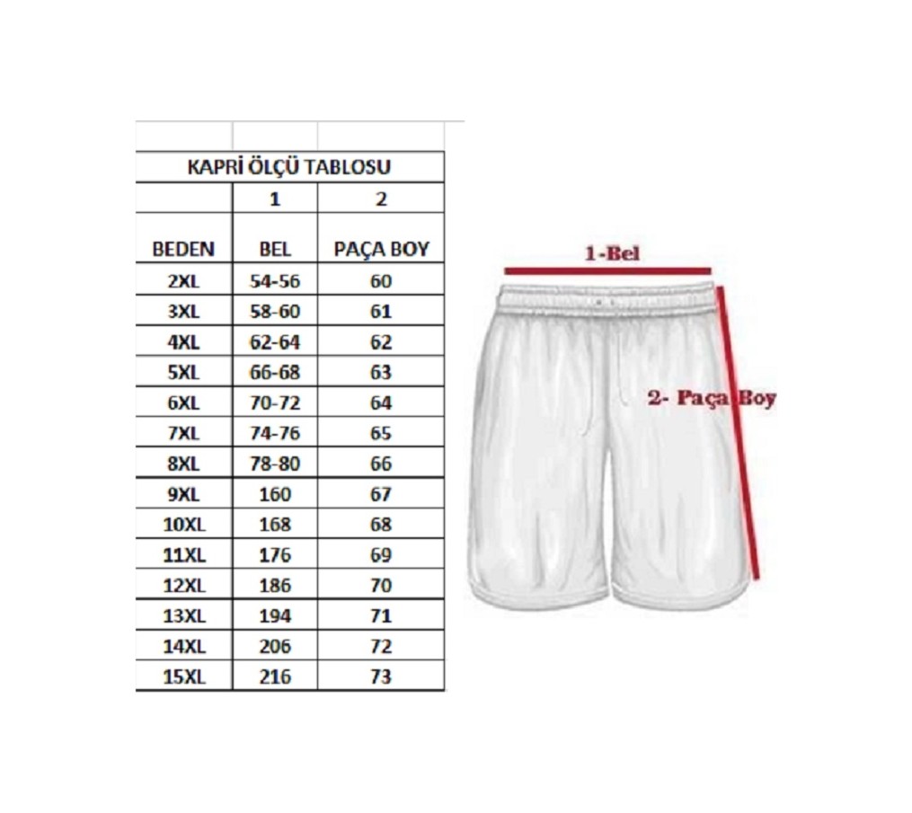 Hep Büyük Beden Büyük Beden Kadın Kapri 5XL-6XL-7XL-8XL-9XL-10XL-11XL-12XL-13XL-14XL görsel 5