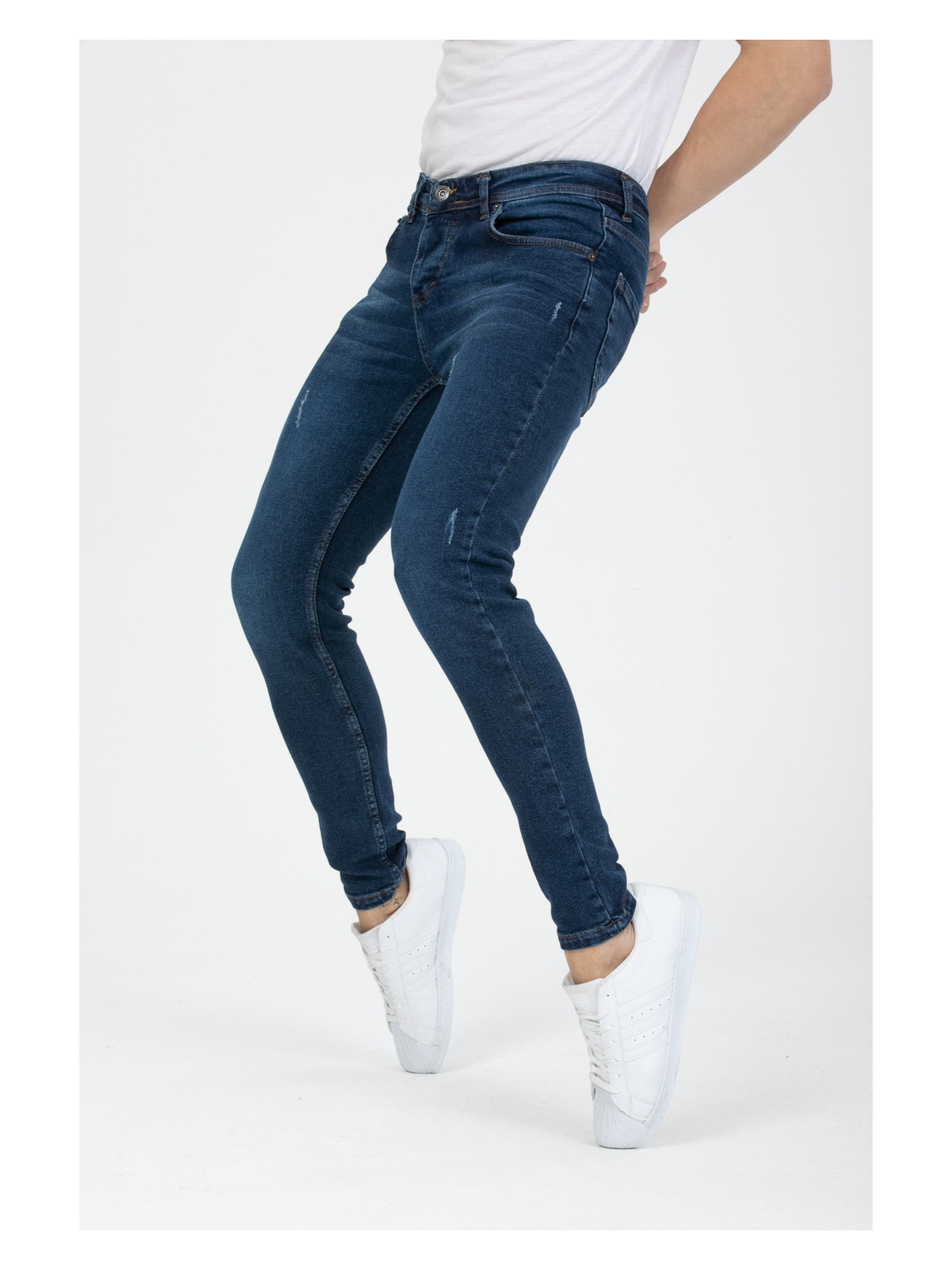 OneZero Erkek Yeşil Destroy Skinny Fit Jeans - Görsel 5