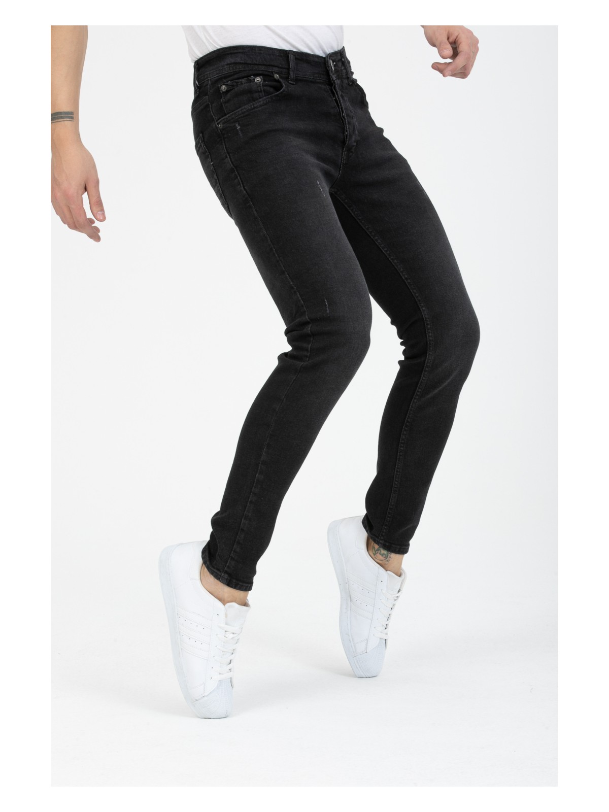 OneZero Erkek Yeşil Destroy Skinny Fit Jeans - Görsel 4