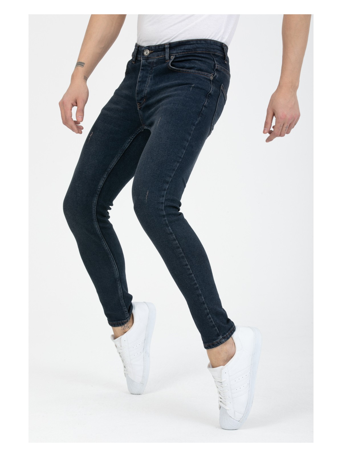 OneZero Erkek Yeşil Destroy Skinny Fit Jeans - Görsel 6