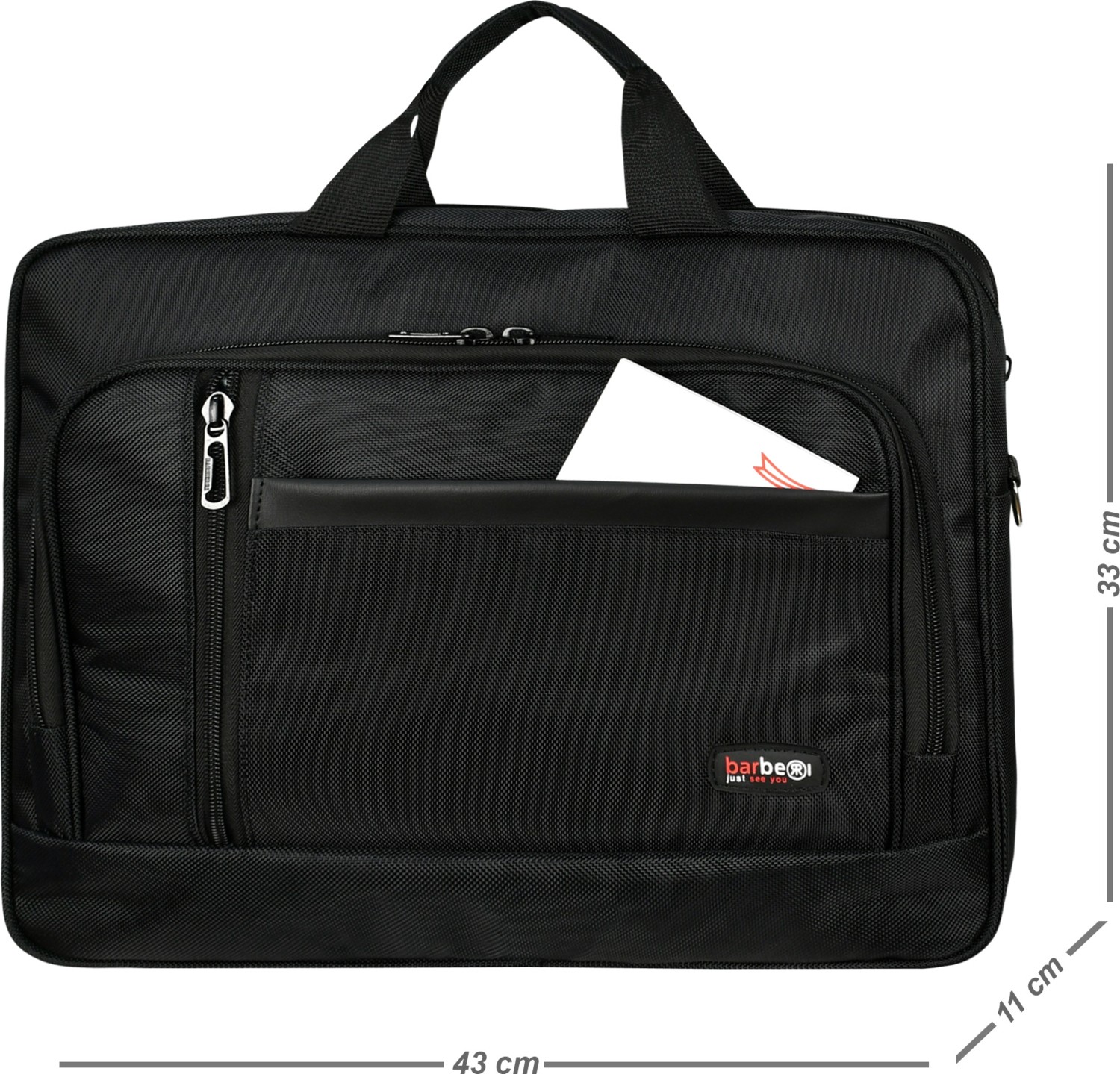 Barberri Unisex Siyah 16.5 Inç Laptop & Evrak Çantası