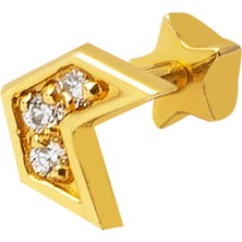 Bilezikci Yön 14 Ayar Altın Tragus Küpe