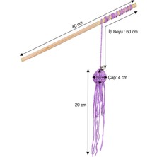X-Perk Kedi Oynatma Oltası Ahtapot Kedi Oynatma Olta El Örgüsü