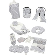 Mordesign Babynest Yatak + Yastık + Pike + Ortopedik Minder + Emzirme ve Puset Aksesuarları Komple Set