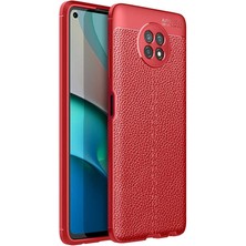 MRC İletişim Xiaomi Redmi Note 9 5g Deri Görünümlü Ultra Koruyucu Silikon Kılıf