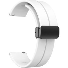 Basias Amazfit Bip-Bip Lite-Bip U Pro (20MM) Mıknatıslı Ayarlanabilir Silikon Kordon