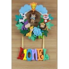 Renkli Hayallerim Lionel Isimli Safari Bebek ve Hastane Odası Kapı Süsü