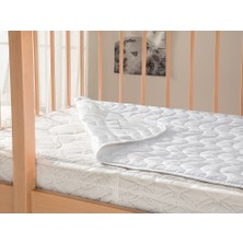 English Home Kapitoneli Su Geçirmez Lastikli Bebe Alez 70x140 cm Beyaz