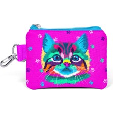 Coral High Kids Mor Pembe Kedi Desenli Bozuk Para Çantası 21866