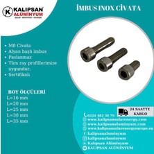 Kalıpsan M8X16 mm Inox Impus Civata (50 Adet)