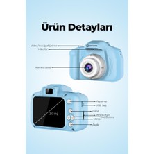 DEMPOWER Çocuk Mini Dijital Fotoğraf Makinesi 1080P Hd Mavi