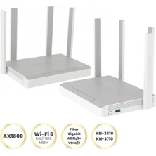 Keenetic 2'li Kit AX1800 Hopper Dsl Vdsl2/adsl2+ Modem ve Sprinter Router Wi-Fi 6 Fiber Gigabit Mesh USB 3.0 Portu