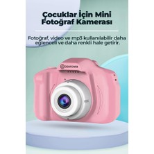 DEMPOWER Çocuk Mini Dijital Fotoğraf Makinesi 1080P Hd Pembe