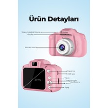 DEMPOWER Çocuk Mini Dijital Fotoğraf Makinesi 1080P Hd Pembe