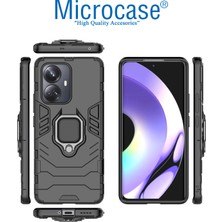 Microcase Realme 10 Pro Plus Batman Serisi Yüzük Standlı Armor Kılıf - Siyah AL3349