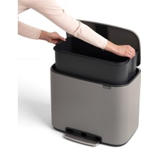 Brabantia Evrekala Shop Çöp Kutusu 36 Lt Brabantia Mineral Gri New Series Bin Trash Can 10 Yıl Garantili